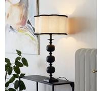 PR Home Flory table lamp, black/natural colour, height 70 cm