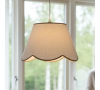 PR Home Nell pendant light, beige, Ø 35 cm, E27, fabric