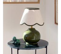 PR Home Nell table lamp, moss green, ceramic, 34 cm high, E27