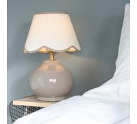PR Home Nell table lamp, nougat, ceramic, 34 cm high, E27