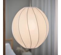 PR Home pendant light Olivia, textile shade, white, Ø 35 cm