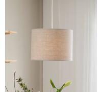 PR Home pendant light Sara, natural beige, Ø 35 cm, linen textile