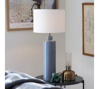 PR Home Solo table lamp, blue/white, height 65 cm, metal/fabric