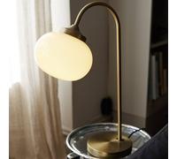 PR Home table lamp Elsy, brass-coloured, cream glass, 51 cm