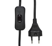 PR Home Wall Light Vienna, black, height 22 cm, GU10, plug