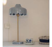 PR Home Wells table lamp, blue/gold Height 50 cm