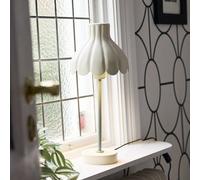 PR Home Wera table lamp, cream/green, height 47 cm, metal
