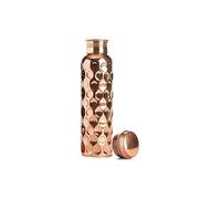 PR INTERNATIONAL Pure Copper Diamond Desgin Water Bottle with Lid 900ML