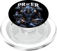 PR or ER Grim Reaper Gym Meme Weightlifting Skeleton PopSockets PopGrip for MagSafe