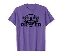 PR Or Er Weightlifting Bodybuilding Fitness Gym Workout T-Shirt, Men, Purple Heather, Medium