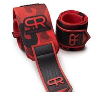 PR Personal Record Heavy Duty Premium Wrist Wraps, More Elasticity, Reinforced Stitching, Extra Wide Strap, Strong Thumb Loop, Larry Wheels Weightlifting Wraps, Lifting Wrist Wraps (Red Camo)