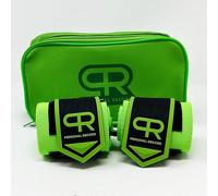 PR PePR Personal Record Heavy Duty Premium Wrist Wraps, More Elasticity, Reinforced Stitching, Extra Wide Strap, Strong Thumb Loop, Larry Wheels Weightlifting Wraps, Lifting Wrist Wraps (Neon)