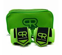 PR PePR Personal Record Heavy Duty Premium Wrist Wraps, More Elasticity, Reinforced Stitching, Extra Wide Strap, Strong Thumb Loop, Larry Wheels Weightlifting Wraps, Lifting Wrist Wraps (Neon)