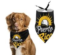PR State Baseball Sunrise Pet Bandana Dogs Triangle Scarf Cats Handkerchief Puppy Costume