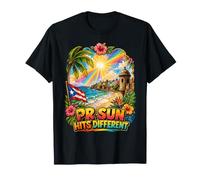 PR Sun Hits Different Tropical Boricua T-Shirt