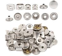 PR-YM Non-Sew Hook & Bar Trouser Fastener with Cap, Fasten & Repair for Skirts, Jeans, Trousers and Dresses, Sewing DIY Arts & Craft - 12.5mm, Pack of 10