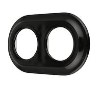 PR1 Series Porcelain Retro Frame Double Socket Black