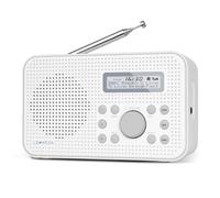 PR2 GO DAB/DAB+ & FM Radio,Portable Compact DAB Radios,Rechargeable Battery and Mains Powered Portable Radio with 10 Hours Playback,Dual Alarm Clock,60 Preset Stations(Stone Gray)