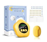 Prabensei Wireless Bedwetting Alarm, USB Rechargeable, Potty Training with Sound and Vibration, Yellow, for Kids and Adults, with Bedwetting Moisture Sensor