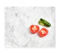 PracFit Marble Chopping Board for Kitchen 40.64x50.8 CM,Carrara White | Natural stone, 0.59" thick, non-slip feet, stay cool for dough/butter, ideal for pastry, cheese, charcuterie, pizza, bread