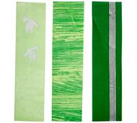Pracht Creatives Hobby 7073-20035 Wax Sheets Mix Green/Silver 3 Half Strips with One Motif 200 x 50 x 0.5 mm for Modelling and Decorating Candles