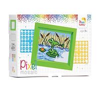 Pracht Creatives Hobby P31264 Mosaik Geschenkverpackung fantasy Mosaic Box Frogs, Pixel Picture with Frame Boys and Girls as a Small Gift, Bag, Children's Birthday Party, Colourful