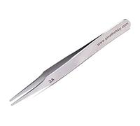 Pracht Creatives Hobby Pixel P20008-7 Tweezers for the Popular Pixel Hobby Metal with Rounded Tips, Approx. 12 cm Long, Straight Shape, for Setting Pixel Stones