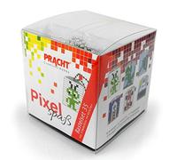 Pracht Creatives Hobby Pixel P90073-63501 Fun Craft Set 35 for Children 6 Lockets Key Fobs - Easy Plug-In System - No Ironing or Gluing - Organic Plastic Stones