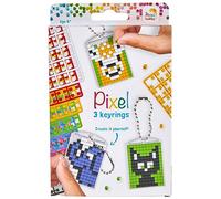 Pracht Creatives Hobby Pixel PX20130 Creative Kit with 3 Keyrings + Booklet 38 Models Animals, Suitable for Ages 8 and Above