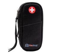 PracMedic Bags Epipen Carry Case- Insulated Epi Pens Carrying Case for Epipens, Auvi-Q, Inhaler, Allergy Medication & Diabetes Supply- Durable Emergency Medical Pouch for Travel (Black)