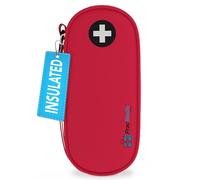 PracMedic Bags EpiPen Case Insulated, Compact - Holds 2 EpiPens, Asthma Inhaler, Anti-Histamine - Immediate Access to Allergy Medications During Emergency Situations for Kids and Adults (Red)