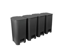 Practic 4x40L waste sorting container set for household recycling and disposal