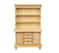 Practical 1 12 Scale Miniature Dollhouses Accessories Sturdy Wood Three Layers Bookcase Display Case For Kids Playing Lifelikes Miniature Furniture