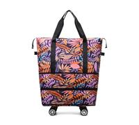 Practical 360 Degree Spinner Wheel Travel Duffle Bag with Dry Wet Separation and Ergonomic Handle Large Capacity Wheeled Luggage