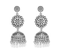 Practical Alloy Theme Earrings with Rhinestones and Imitation Pearls Tassels Bells Design for Various Occasions Rhinestones Earrings