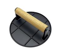 Practical Aluminum Alloy Hamburger Patty Maker Thickness and Woodhandle for Quick Meal Prep Essential Kitchen Tool BBQ Grill Accessories