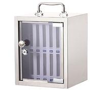 Practical and Secure Wall Mount Cell Phone Holder Aluminum Alloy with Handle 24 Safety Slots for Restaurants Safely Store Devices 12 Slot Design