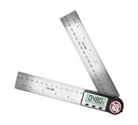 Practical Angles Measuring Tool 200mm Accuracy Ground Stainless Steel & Double Unit LCD Display Measuring Instrument Accuracy Angles Finders with LCD Display