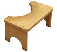 Practical Bathroom Stool For Adults Sturdy Bamboos Construction Anti Skids Base Ergonomic Toilet Foot Rest Daily Use Bamboos Stool For Bathroom