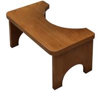 Practical Bathroom Stool Natural Textured Bamboos Footrest Anti Slip Grip Portable Designs Accessory For Any Age Bamboos Toilet Footrest