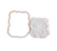 Practical Bear Cookie Molds Set Home Baking Bear Cookie Stamp Collections Silicone Molds for Birthday Treats Cartoon Cutter