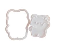 Practical Bear Cookie Molds Set Home Baking Bear Cookie Stamp Collections Silicone Molds for Birthday Treats Cartoon Cutter