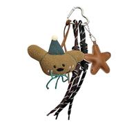 Practical Bear Purse Pendant Soft Polyester Bag Charm Stylish Purse Bags Decoration for Adding Styles to Handbags Everyday Bag Accessory