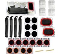 Practical Bicycle Tyre Repair Kit with Multi-Size Patches and Tire Levers, Compact Bike Puncture Repair Kit for Road and Mountain Bikes, Portable Cycling Tool Set for On-The-Go Fixes