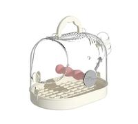 Practical Bird Cage Clear Bird Carriers Box With Bottom Grids For Outdoor Walking Pet Travel Birdcage Transport Cage Birdcage For Travel With Ergonomic Handle