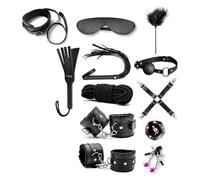 Practical Black Leather Twelve Piece Set with Various Combinations to Choose from, Diverse Styles for Couples, Holiday Surprise Gifts，Endurance Training Accessory