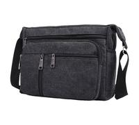 Practical Canvas Shoulder Bag with Adjustable Strap Spacious Crossbody Purse Multi Compartment Handbag for Daily Use