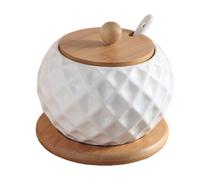 Practical Ceramic Kitchen Canister Set with Slope Ceramic Spice Container with Lid for Cooking Lovers Complements