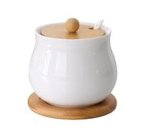 Practical Ceramic Kitchen Canister Set with Slope Ceramic Spice Container with Lid for Cooking Lovers Complements