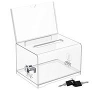 Practical Charity Donation Box Clear View Portable Suggestion Box for Fundraising and Public Voting School Voting